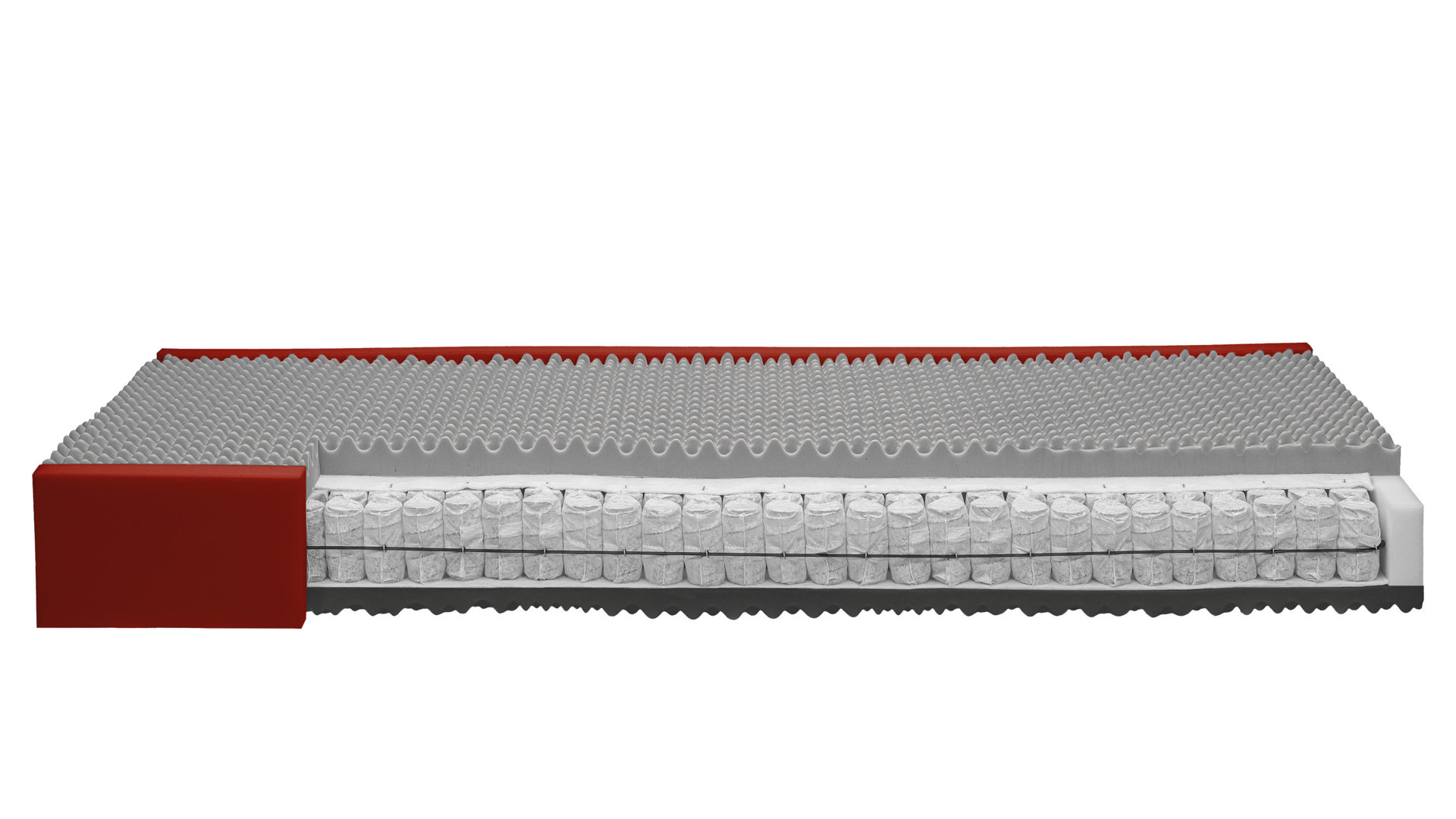 Federkernmatratze Interliving aus Stoff in Weiß Interliving Matratze Medikontur 1913 Taschenfederkern, H3 – Liegefläche ca. 200 x 200 cm