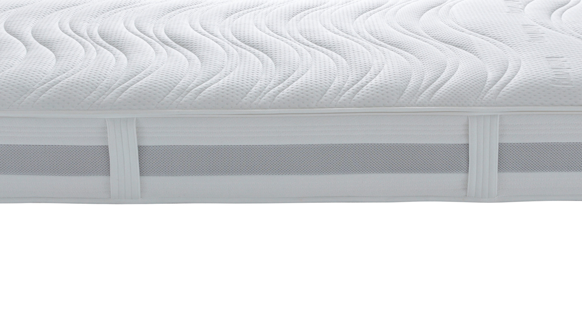 Federkernmatratze Interliving aus Stoff in Weiß Interliving Matratze Medikontur 1913 Taschenfederkern, H3 – Liegefläche ca. 180 x 200 cm