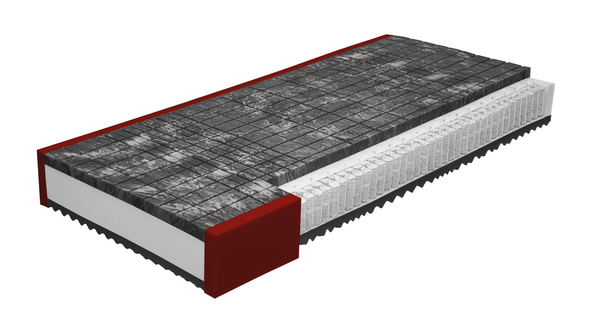Federkernmatratze Interliving aus Stoff in Weiß Interliving Matratze Medikontur 1915 Taschenfederkern, H4 – Liegefläche ca. 100 x 190 cm