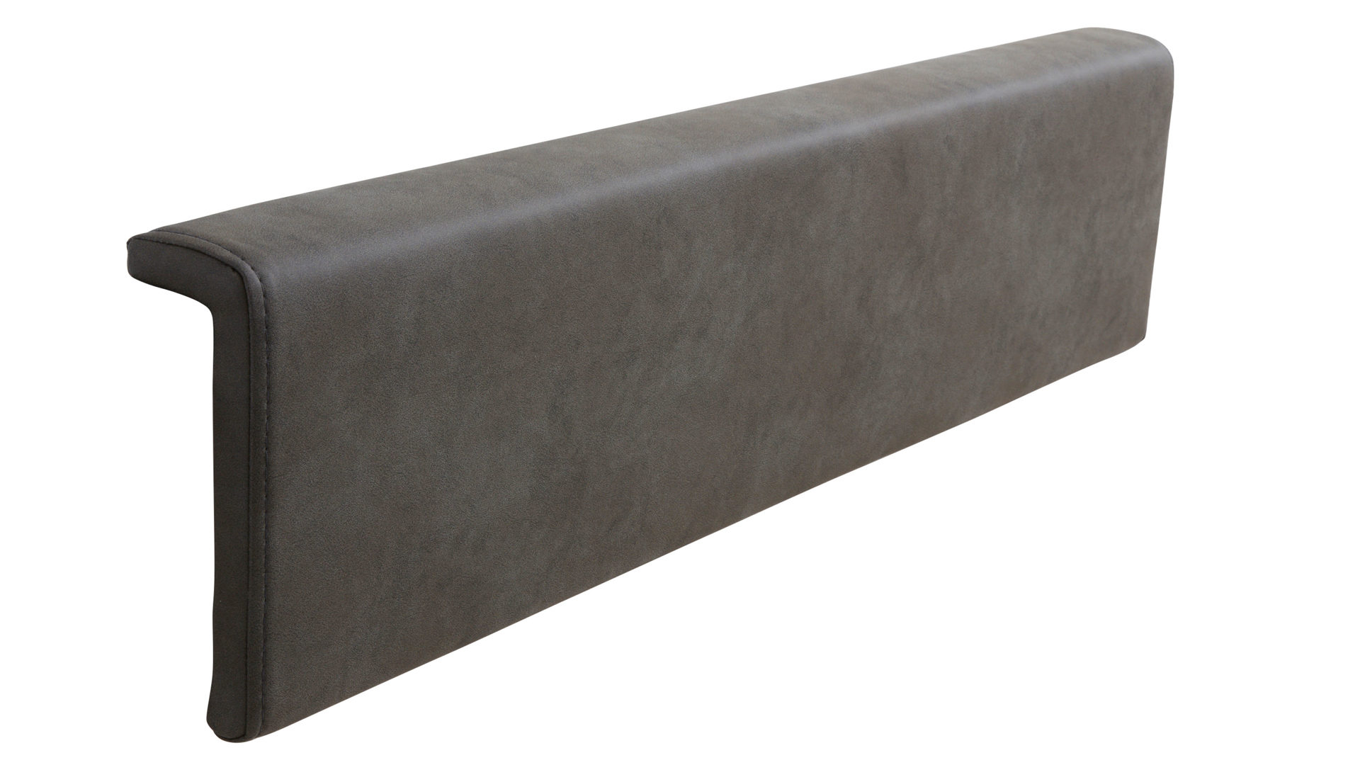 Kissen-Set Interliving aus Stoff in Dunkelgrau Interliving Schlafzimmer Serie 1019 – Kopfteilpolster-Set 523450 graues Kunstleder – zweiteilig, für ca. 200 cm Breite