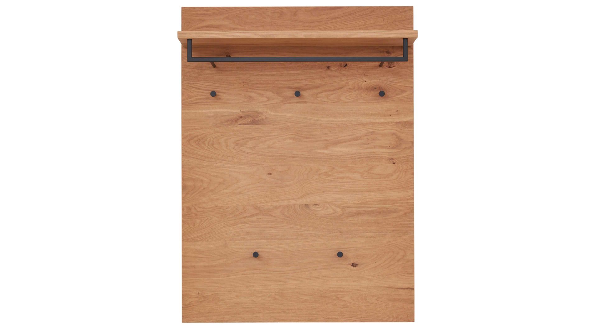 Wandgarderobe Interliving aus Holz in Holzfarben Interliving Garderoben Serie 6005 – Wandgarderobe 821 Balkeneiche – ca. 80 x 109 cm