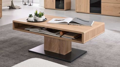 Couchtisch Interliving aus Holz in Holzfarben Interliving Wohnzimmer Serie 2024 - Couchtisch Eiche - ca. 115 x 65 cm