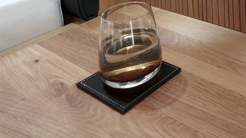 Nachtkommode PARTNERRING COLLECTION aus Holz in Dunkelgrau PARTNERRING COLLECTION Schlafzimmerprogramm Valetta - Hängekonsolen Graphit & Eiche Bianco - zweiteilig