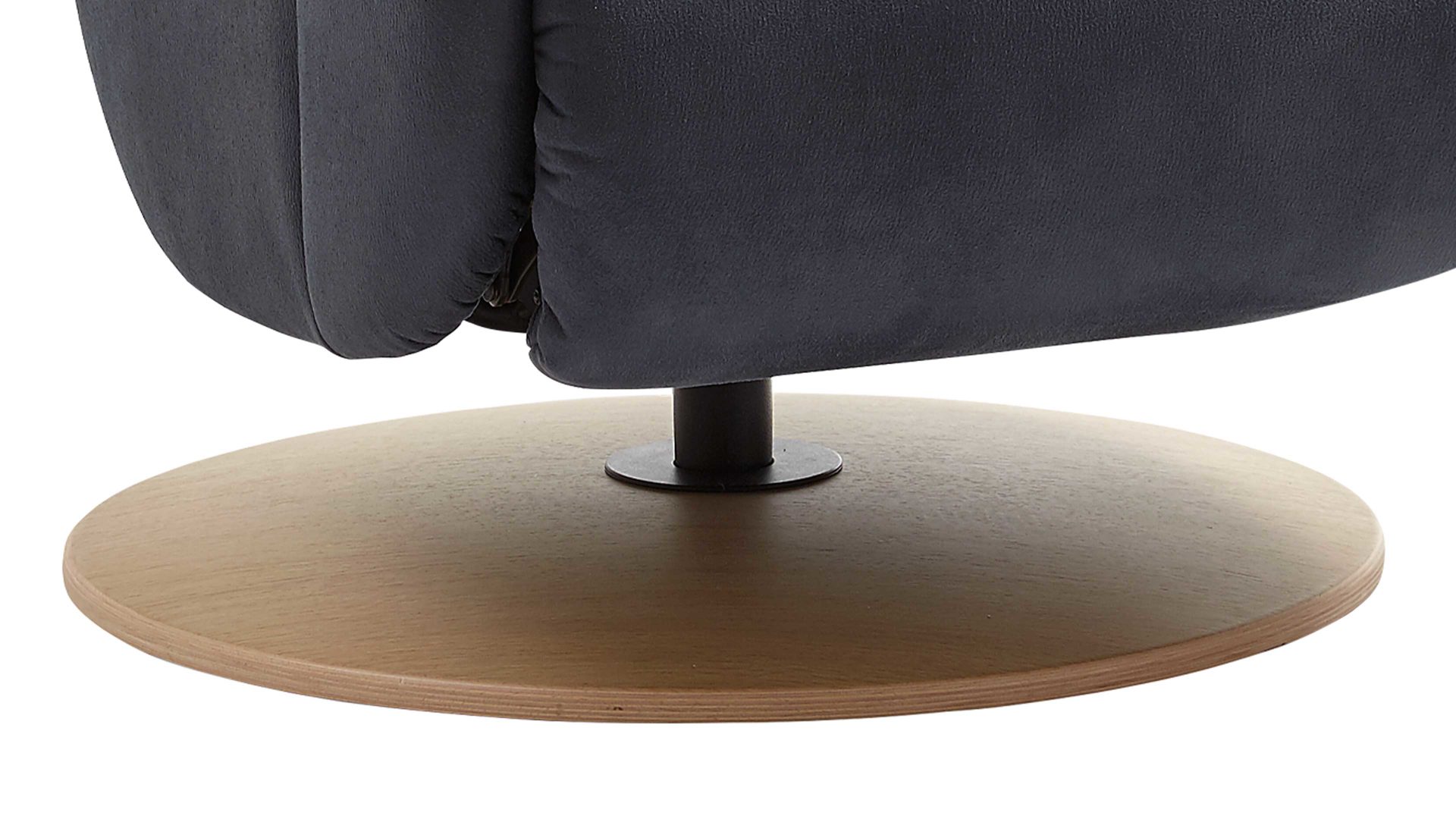 Relaxsessel modulmaster aus Stoff in Dunkelblau Modulmaster MM-ZE1062 - Relaxsessel DRF1 denimfarbene Mikrofaser Deluxe & Holz-Tellerfuß