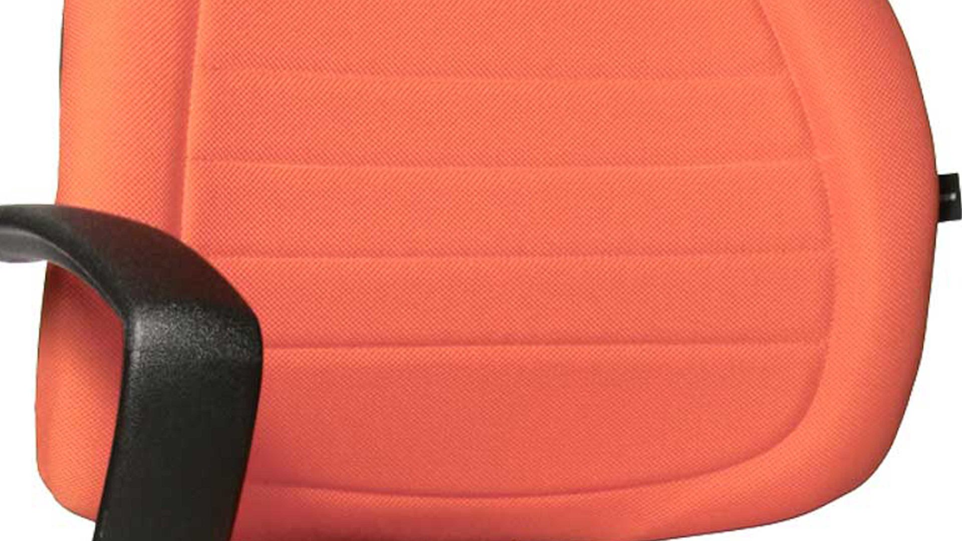 Drehstuhl OrthoSedis aus Stoff in Orange Drehstuhl OrthoSedis 40 als Bürostuhl mit Bandscheibensitz oranger Bezug G04 & schwarzes Drehkreuz