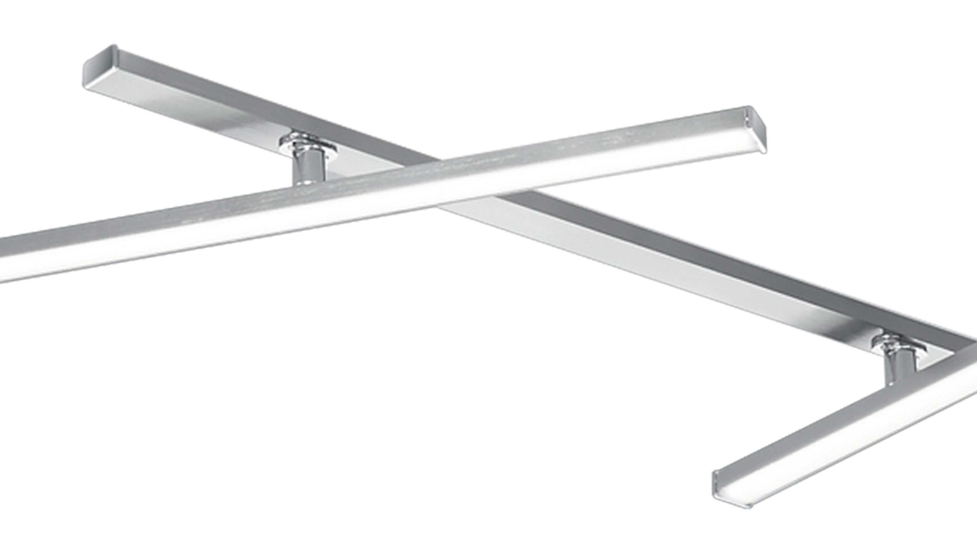 Deckenleuchte Trio lighting for you aus Metall in Metallfarben Trio LED-Deckenleuchte Indira Nickel matt – Länge ca. 180 - 245 cm