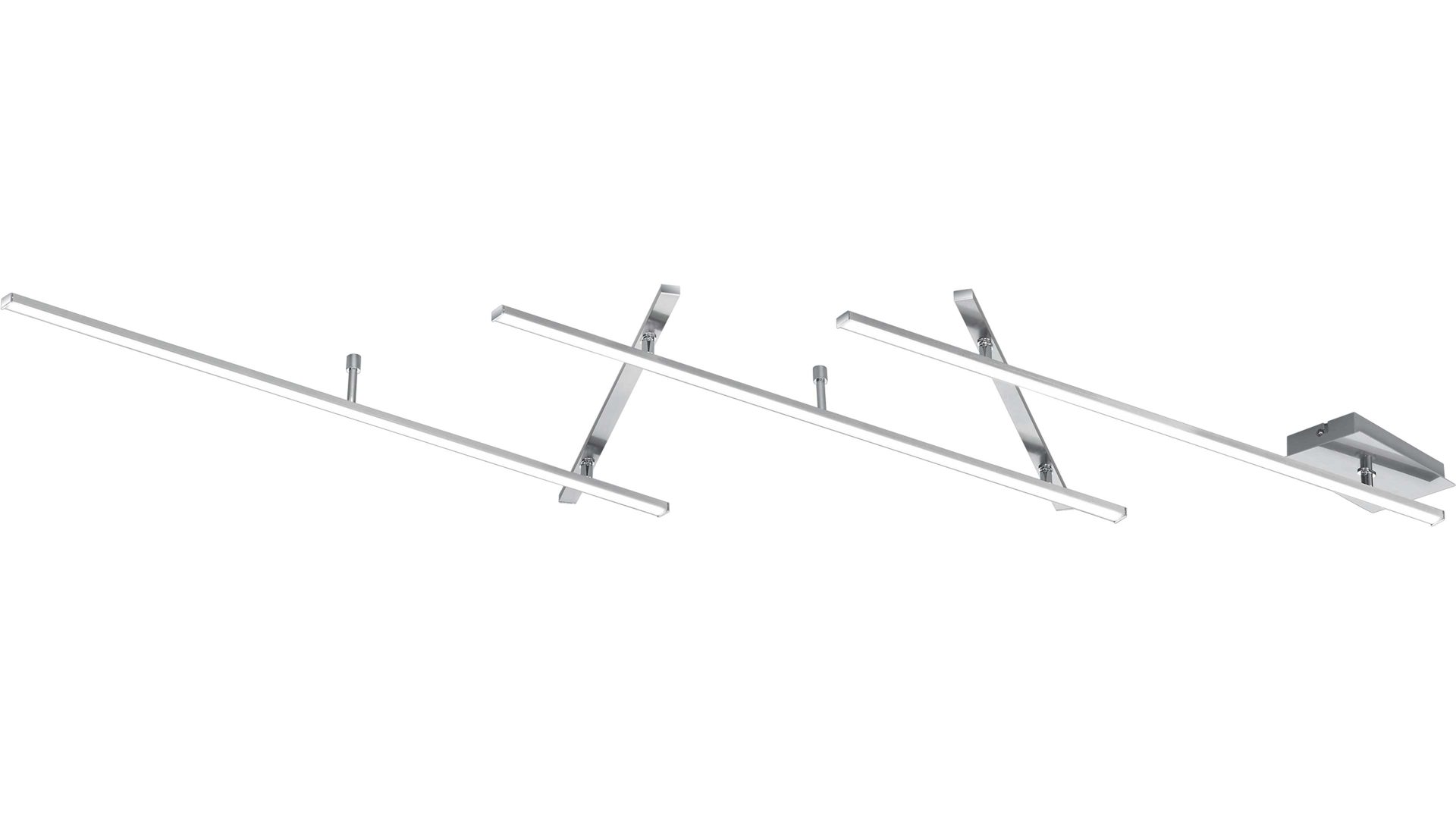 Deckenleuchte Trio lighting for you aus Metall in Metallfarben Trio LED-Deckenleuchte Indira Nickel matt – Länge ca. 180 - 245 cm