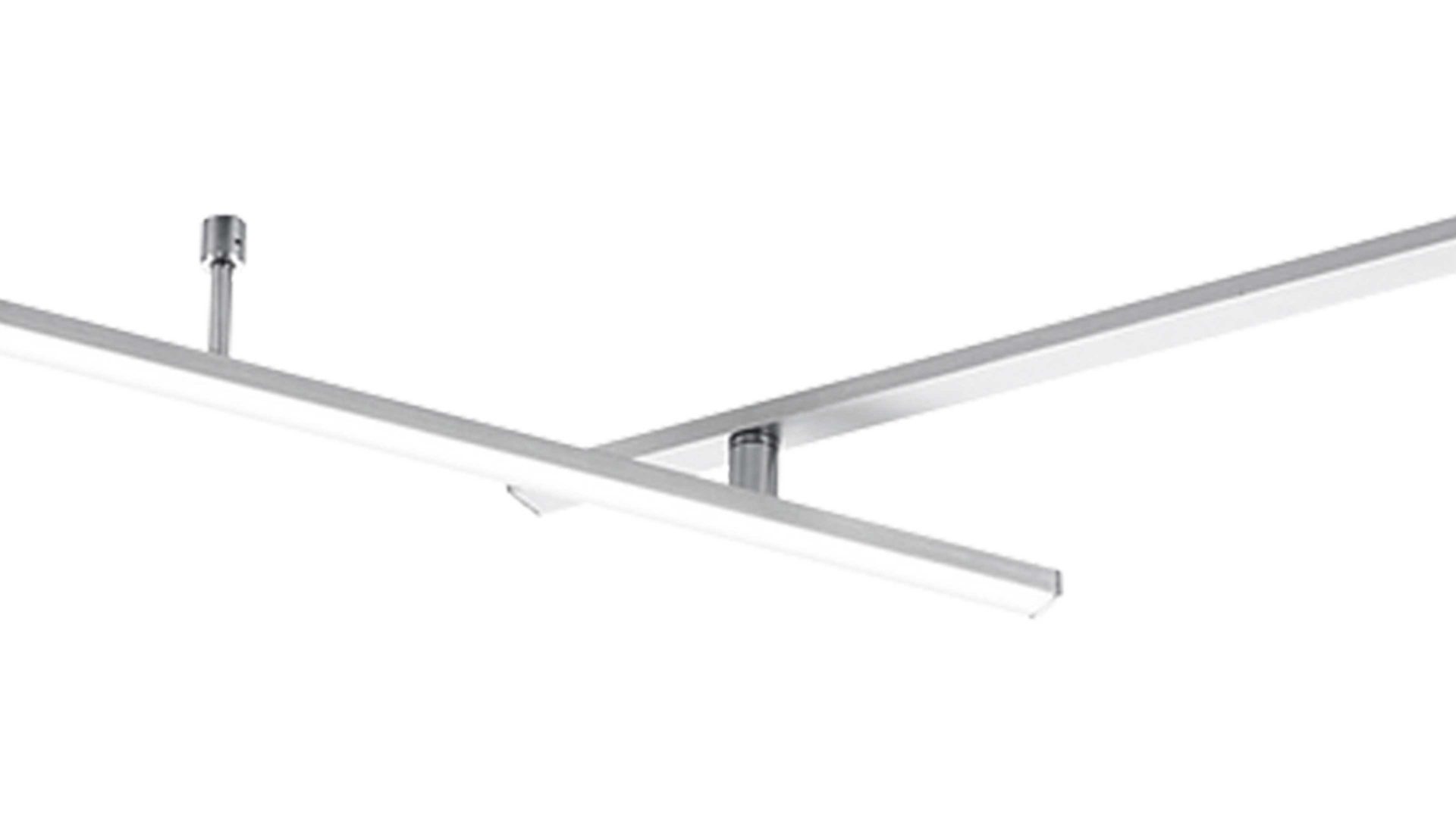 Deckenleuchte Trio lighting for you aus Metall in Metallfarben Trio LED-Deckenleuchte Indira Nickel matt – Länge ca. 210 - 345 cm