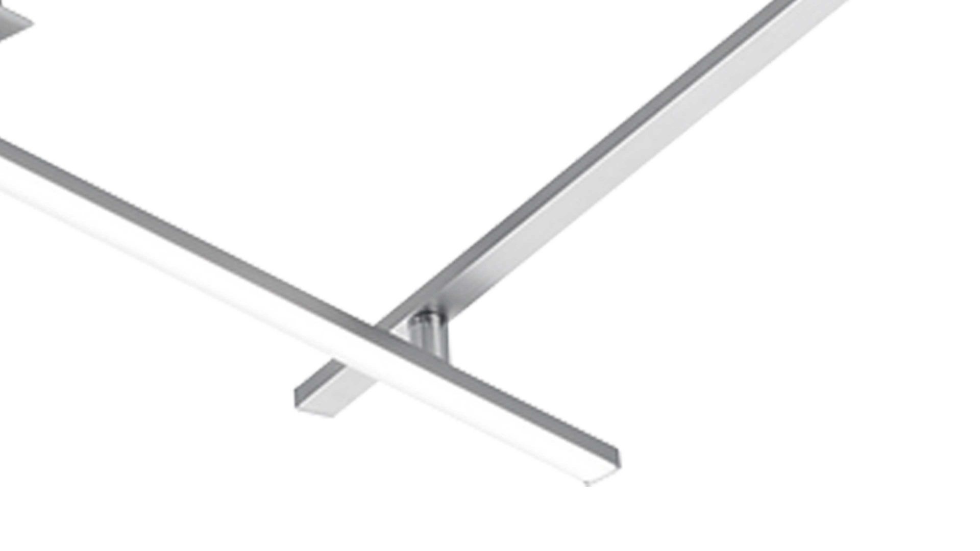 Deckenleuchte Trio lighting for you aus Metall in Metallfarben Trio LED-Deckenleuchte Indira Nickel matt – Länge ca. 210 - 345 cm