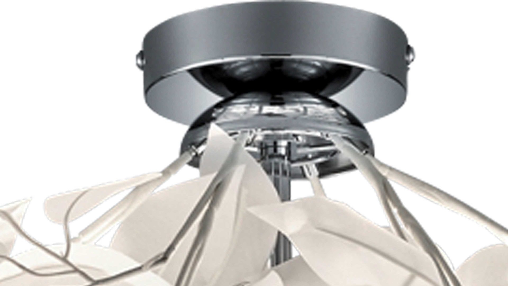 Deckenleuchte Reality leuchten aus Kunststoff in Weiß RL Deckenleuchte Leavy bzw. Deckenlampe Weiß & Chrom - Durchmesser ca. 38 cm