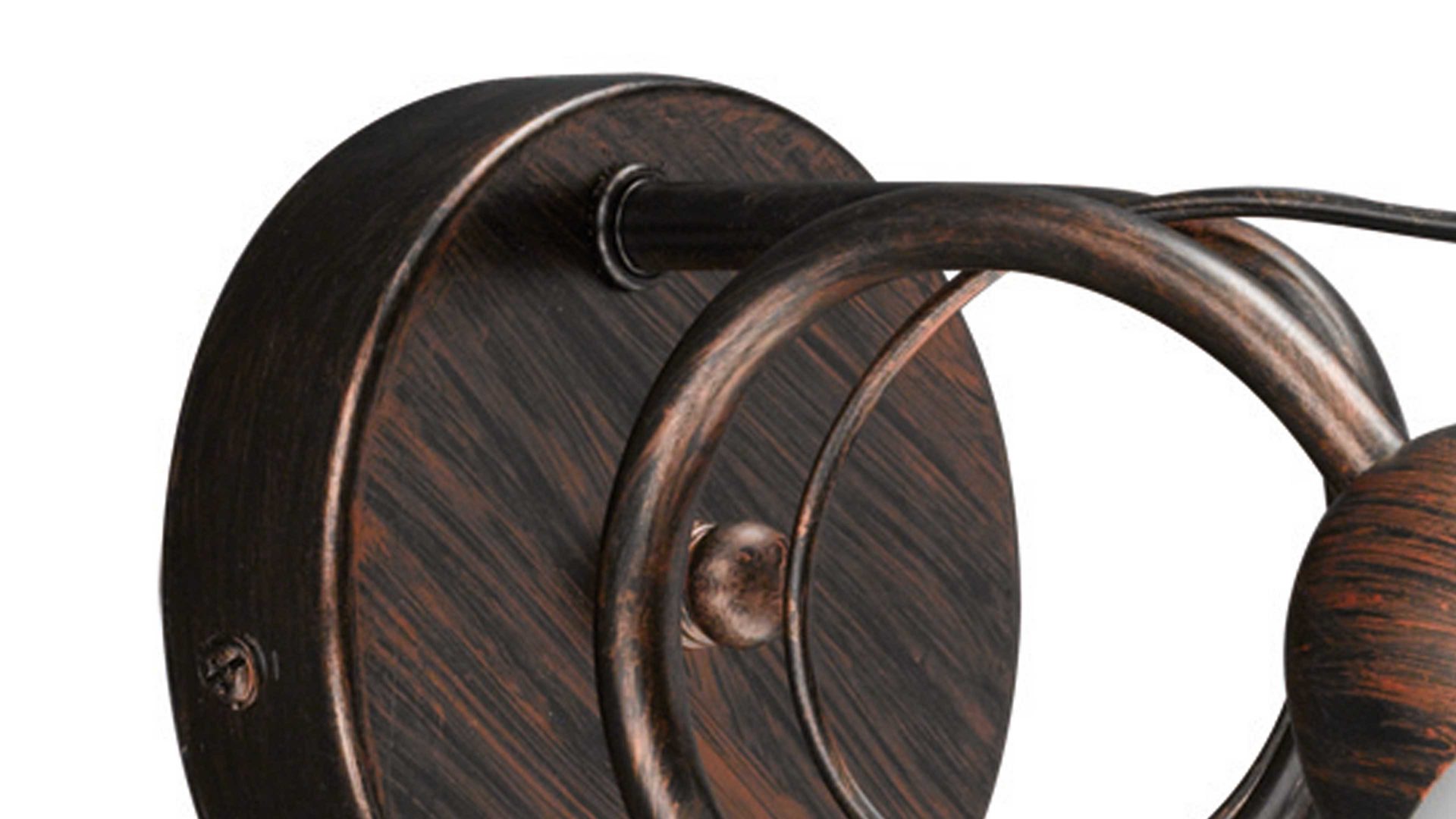 Wandleuchte Trio lighting for you aus Metall in Metallfarben TRIO Lampenserie Traditio - Wandleuchte antik rostfarbenes Metall – ein Lampenschirm