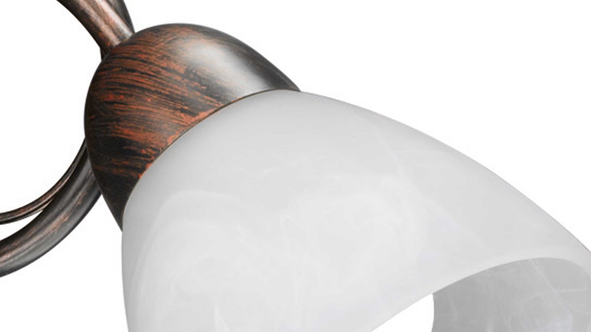 Wandleuchte Trio lighting for you aus Metall in Metallfarben TRIO Lampenserie Traditio - Wandleuchte antik rostfarbenes Metall – ein Lampenschirm