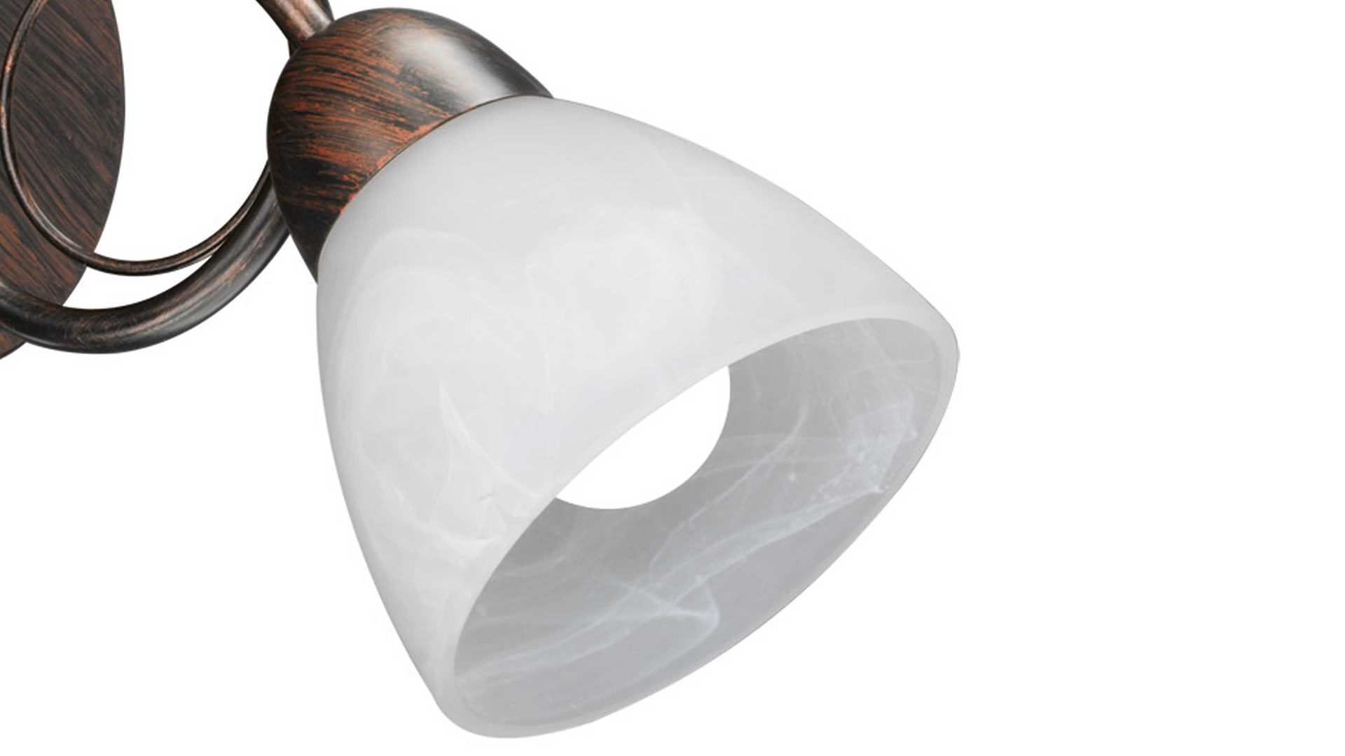 Wandleuchte Trio lighting for you aus Metall in Metallfarben TRIO Lampenserie Traditio - Wandleuchte antik rostfarbenes Metall – ein Lampenschirm