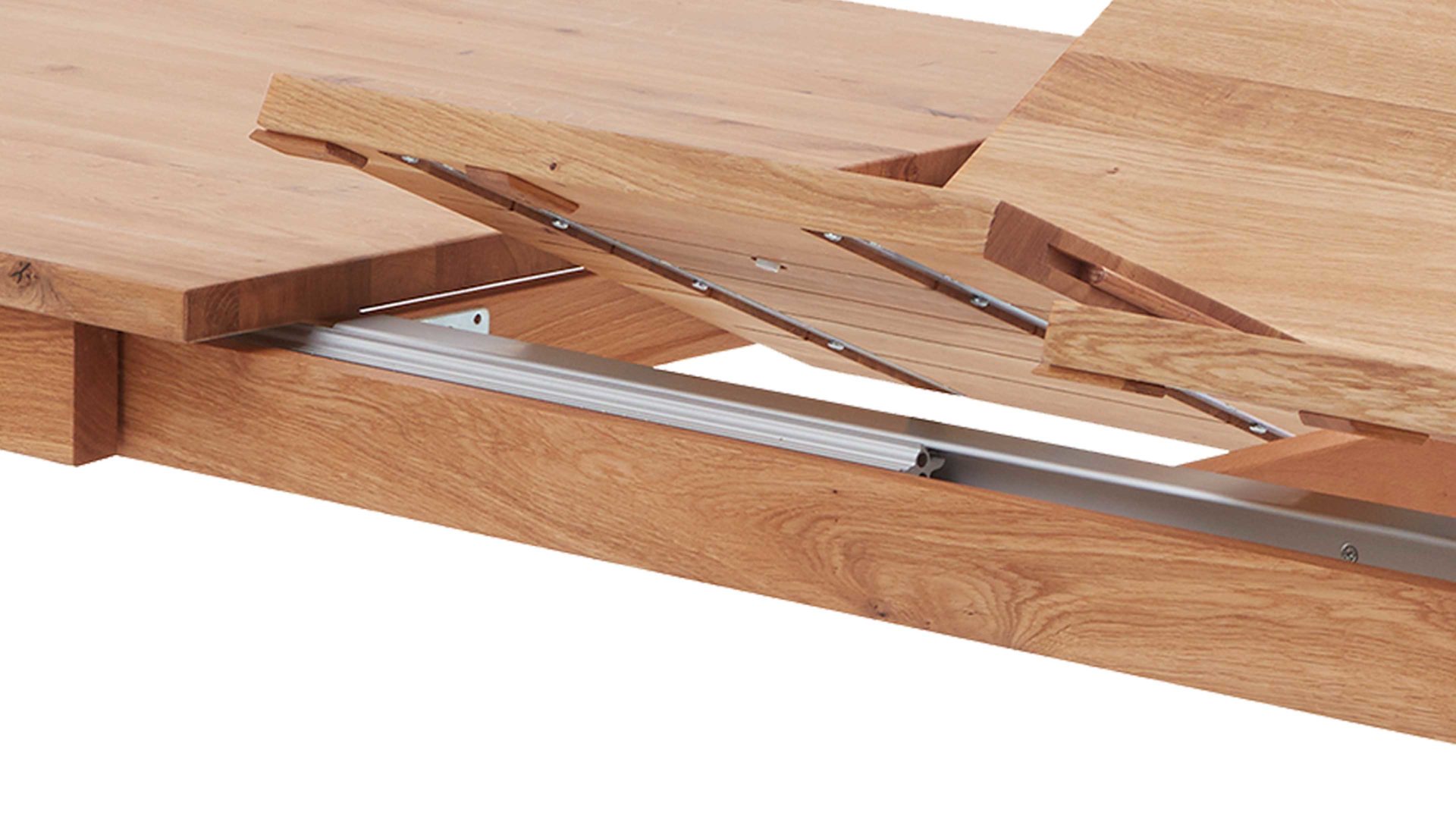 Auszugtisch Dudinger furniture aus Holz in Holzfarben Massivholz-Auszugtisch Ester Wildeiche – ca. 180-280 x 90 cm
