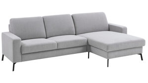 Ecksofa COMFORT SMART aus Stoff in Hellgrau COMFORT SMART Anuk - Ecksofa hellgrauer Bezug Simply Clean – Stellfläche ca. 241 x 166 cm