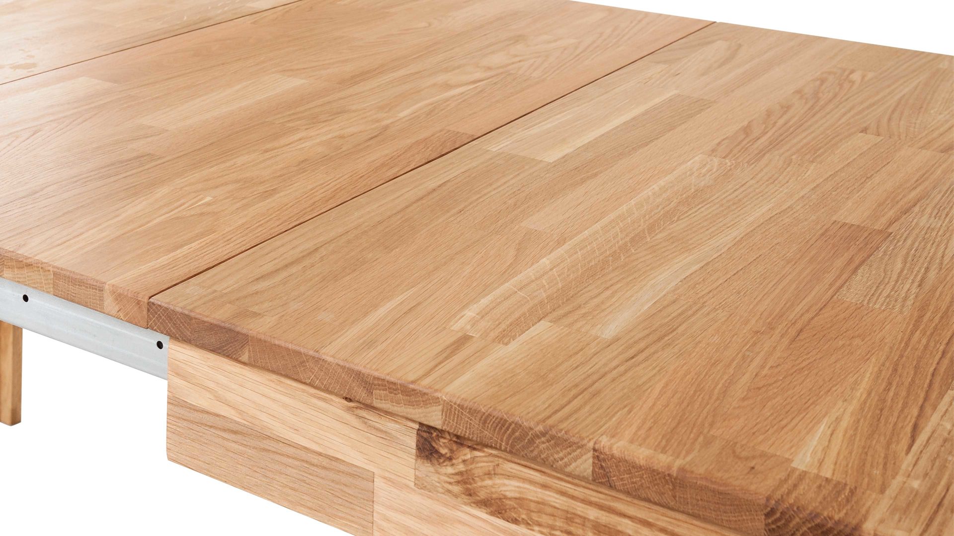 Auszugtisch Standard furniture factory aus Holz in Holzfarben Esszimmertisch Pedro mit Ausziehfunktion als Massivholzmöbel geöltes Eichenholz - ca. 140-180 x 80 cm