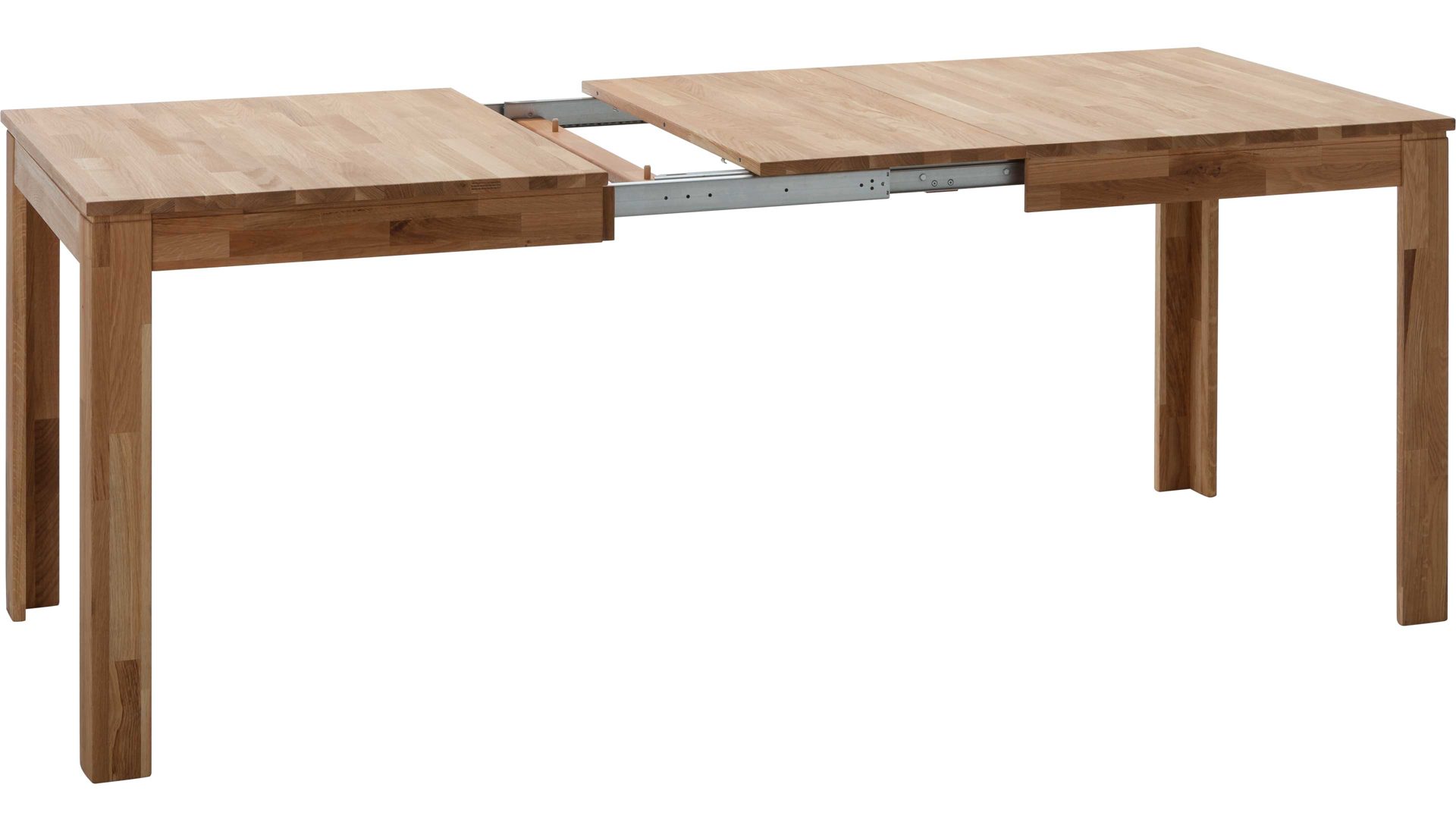 Auszugtisch Standard furniture factory aus Holz in Holzfarben Esszimmertisch Pedro mit Ausziehfunktion als Massivholzmöbel geöltes Eichenholz - ca. 140-180 x 80 cm