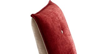 Polsterstuhl Standard furniture factory aus Stoff in Rot Polsterstuhl bzw. Sitzmöbel Genua Rot & Camel, Bezug Kombi Rosso & Eichenholzfüße