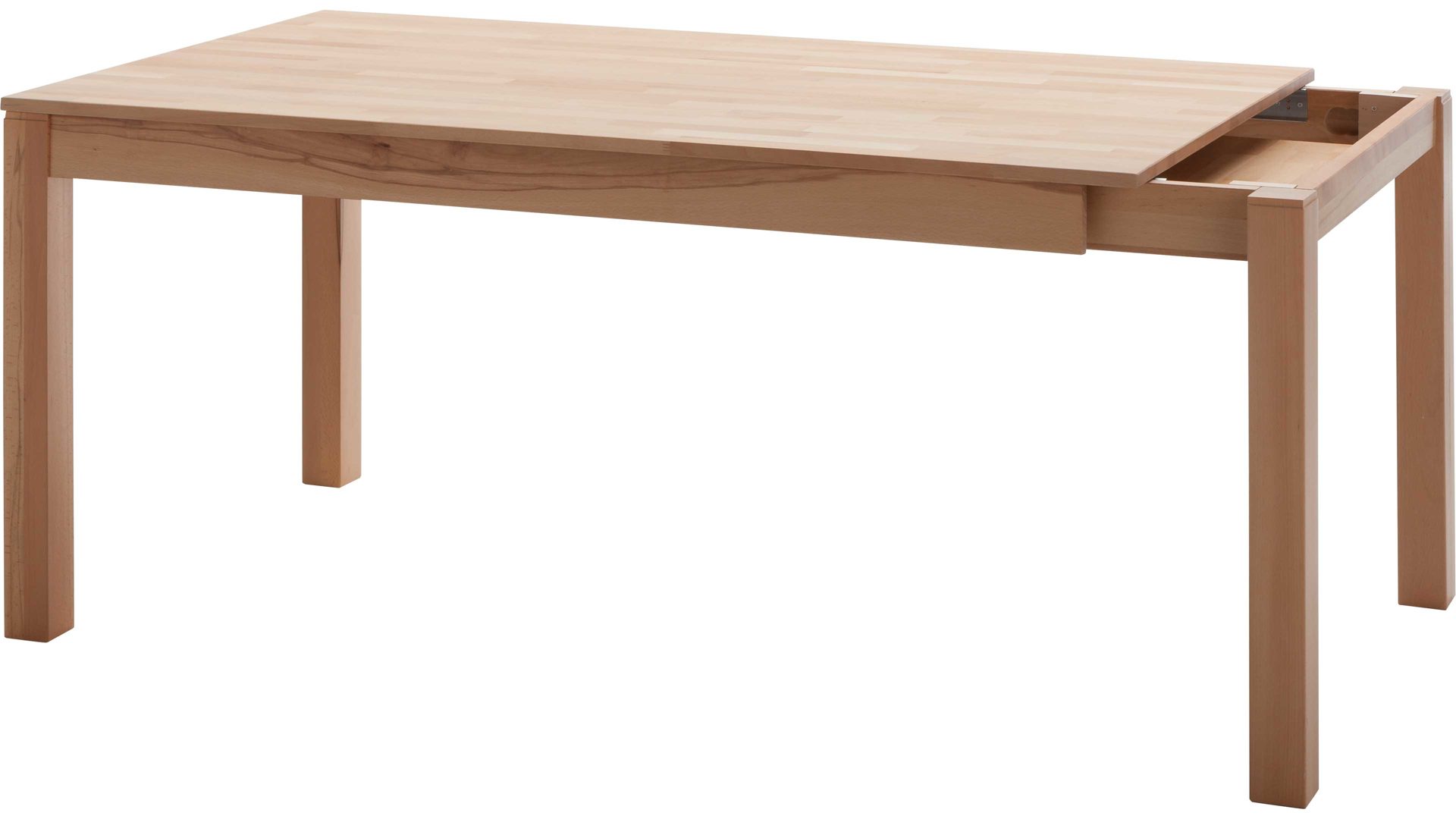 Auszugtisch Standard furniture factory aus Holz in Holzfarben Massivholztisch Fano mit Gestellauszug lackierte Kernbuche – ca. 140–190 x 90 cm
