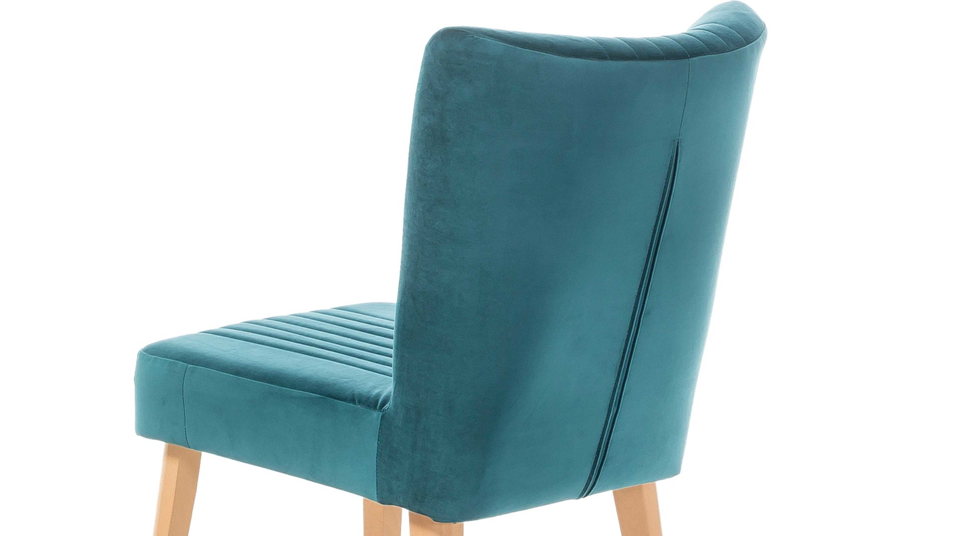 Polsterstuhl Standard furniture factory aus Stoff in Petrol Polsterstuhl bzw. Sitzmöbel Jan petrolfarbener Velours Brussels 707 & Eiche