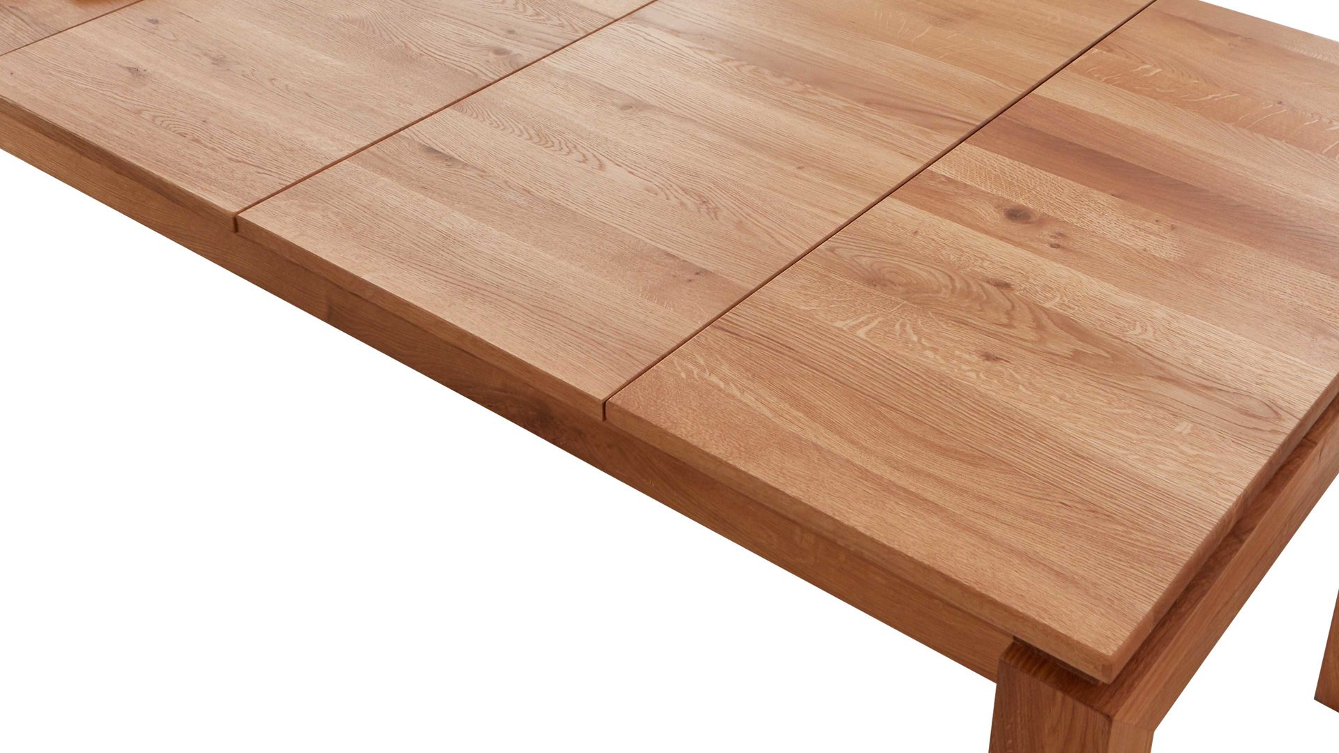 Auszugtisch Standard furniture factory aus Holz in Holzfarben Massivholztisch Vada mit Ausziehfunktion rustikal geölte Eiche - ca. 90 x 160-280 cm