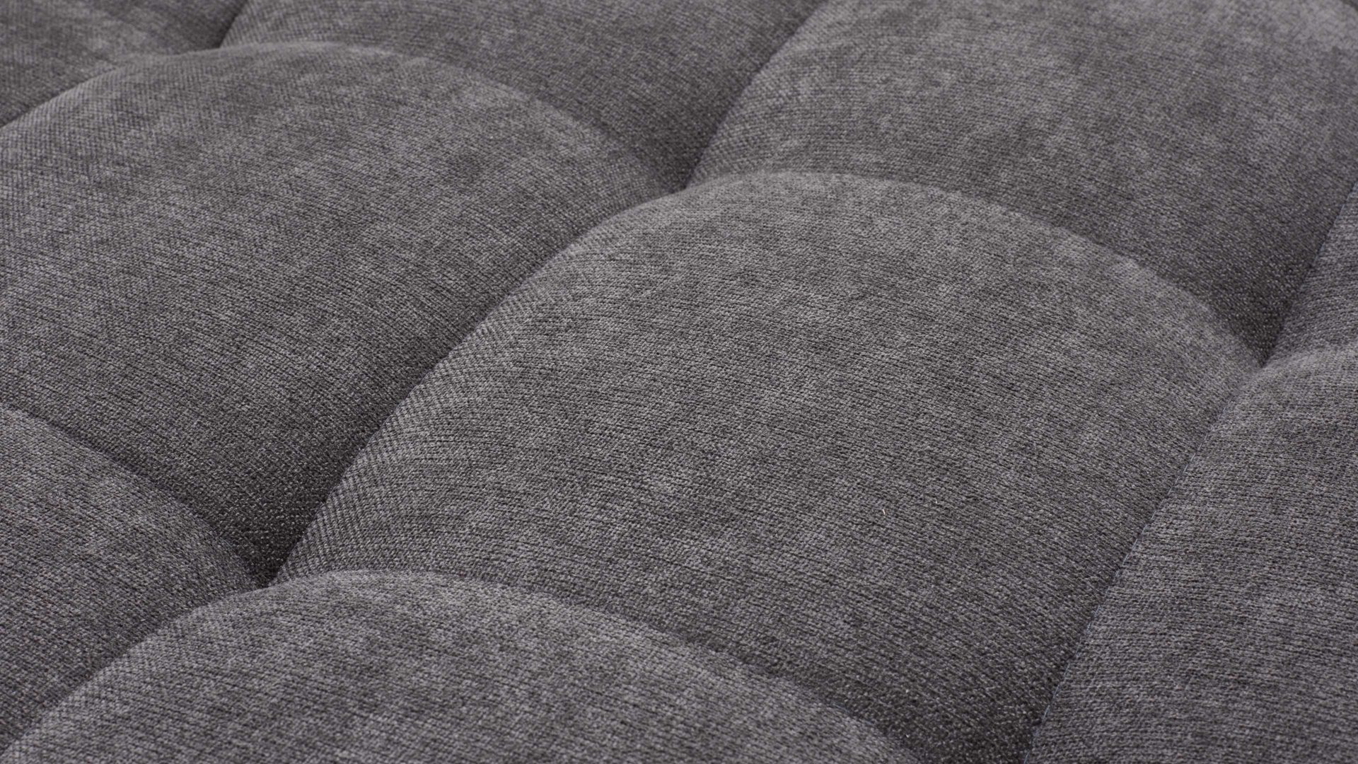 Ecksofa KAWOO aus Stoff in Grau KAWOO Serie Santa Lucia - Ecksofa bzw. Wohnlandschaft graues Flachgewebe Paris 20933 & Chromfüße – Stellfläche ca. 401 x 278 cm