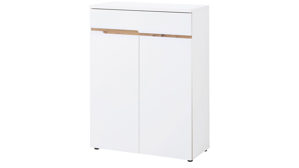 Garderoben-Set Innostyle aus Holz in Weiß Garderoben Serie Memphis - Garderoben-Set Weiß & Artisan Eiche - fünfteilig