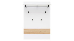 Garderoben-Set Innostyle aus Holz in Weiß Garderoben Serie Memphis - Garderoben-Set Weiß & Artisan Eiche - fünfteilig