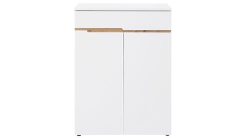 Garderoben-Set Innostyle aus Holz in Weiß Garderoben Serie Memphis - Garderoben-Set Weiß & Artisan Eiche - fünfteilig