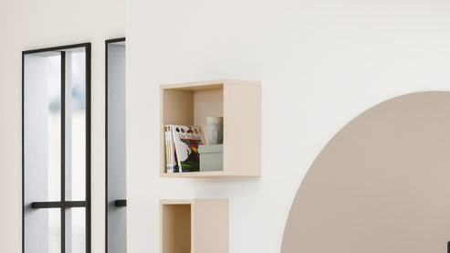 Wandregal Paidi aus Holz in Beige PAIDI Eefje – Wandbox Cashmere-Beige - ca. 35 x 35 cm