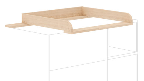 Wickelaufsatz Paidi aus Holz in Holzfarben PAIDI Babyzimmer Mila & Ben – Wickelaufsatz Scandinavian Wood - ca. 129 x 81 cm