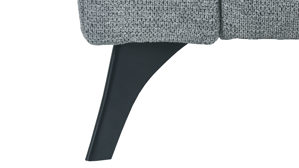 Ecksofa KAWOO aus Stoff in Hellgrau KAWOO Polsterprogramm Nil - Funktions-Ecksofa hellgrauer Chenillebezug Aragon 90 - Stellfläche ca. 203 x 277 cm