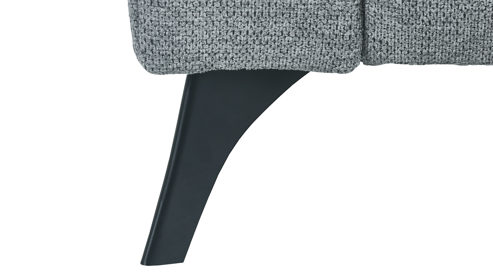 Ecksofa KAWOO aus Stoff in Hellgrau KAWOO Polsterprogramm Nil - Funktions-Ecksofa hellgrauer Chenillebezug Aragon 90 - Stellfläche ca. 203 x 277 cm