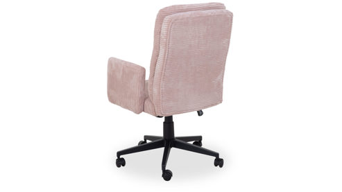 Bürostuhl Duo collection aus Stoff in Rosa Drehsessel Charly altrosafarbener Cordbezug & schwarzes Drehkreuz