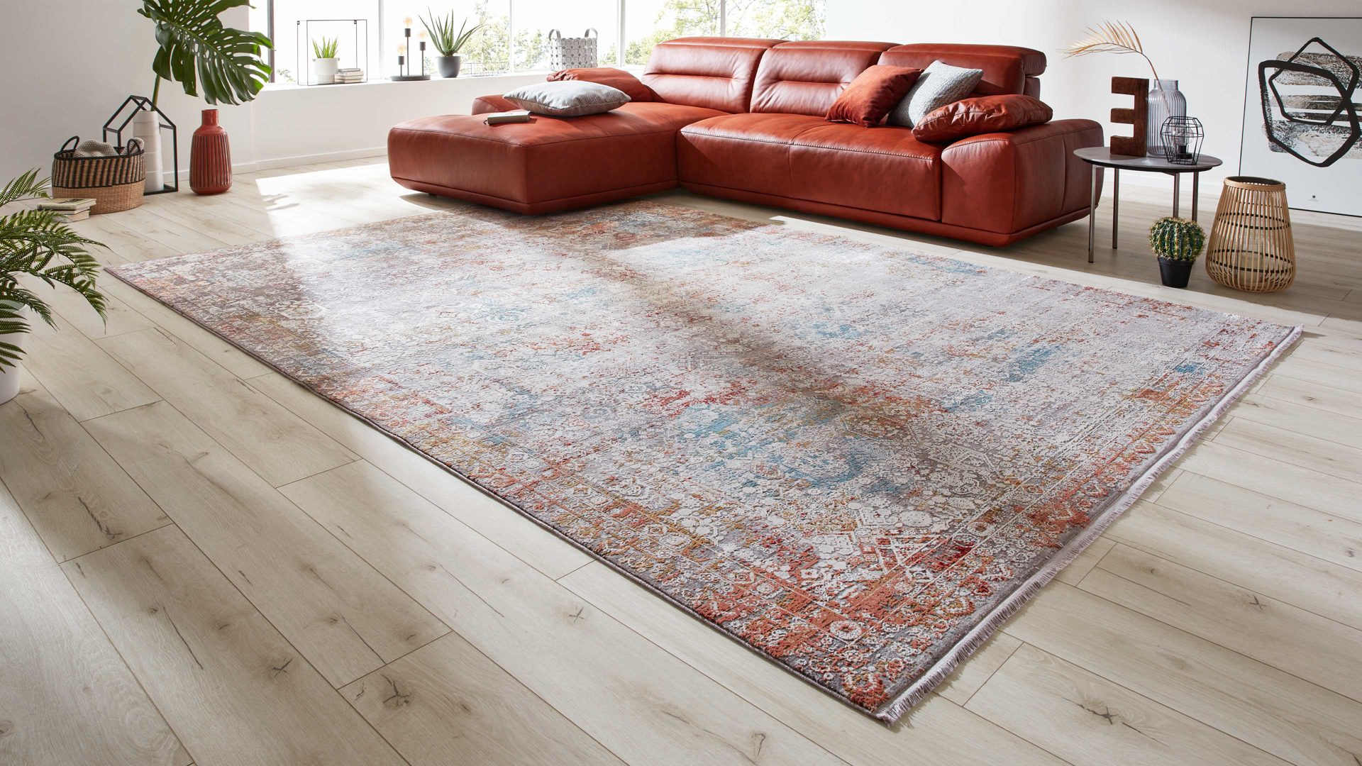 Webteppich Interliving aus Mischgewebe in Mehrfarbig Interliving Teppich Serie L-8610 Multicolor 598 – ca. 160 x 230 cm
