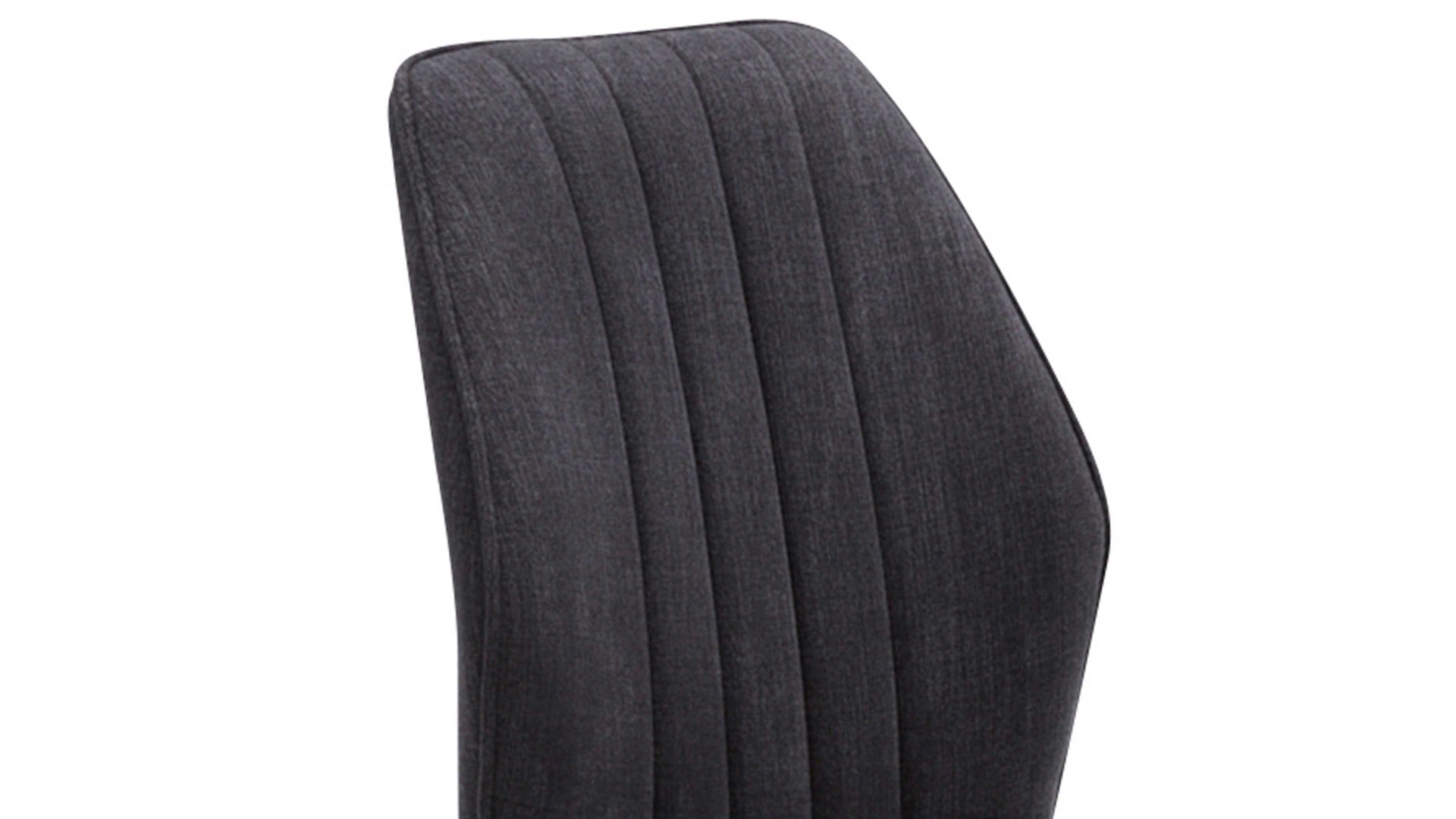 Polsterstuhl Interliving aus Stoff in Dunkelgrau Interliving Esszimmer Serie 5102 – Polsterstuhl U111 mit Drehfunktion graphitfarbener Bezug Tirol 480 & Wildeiche