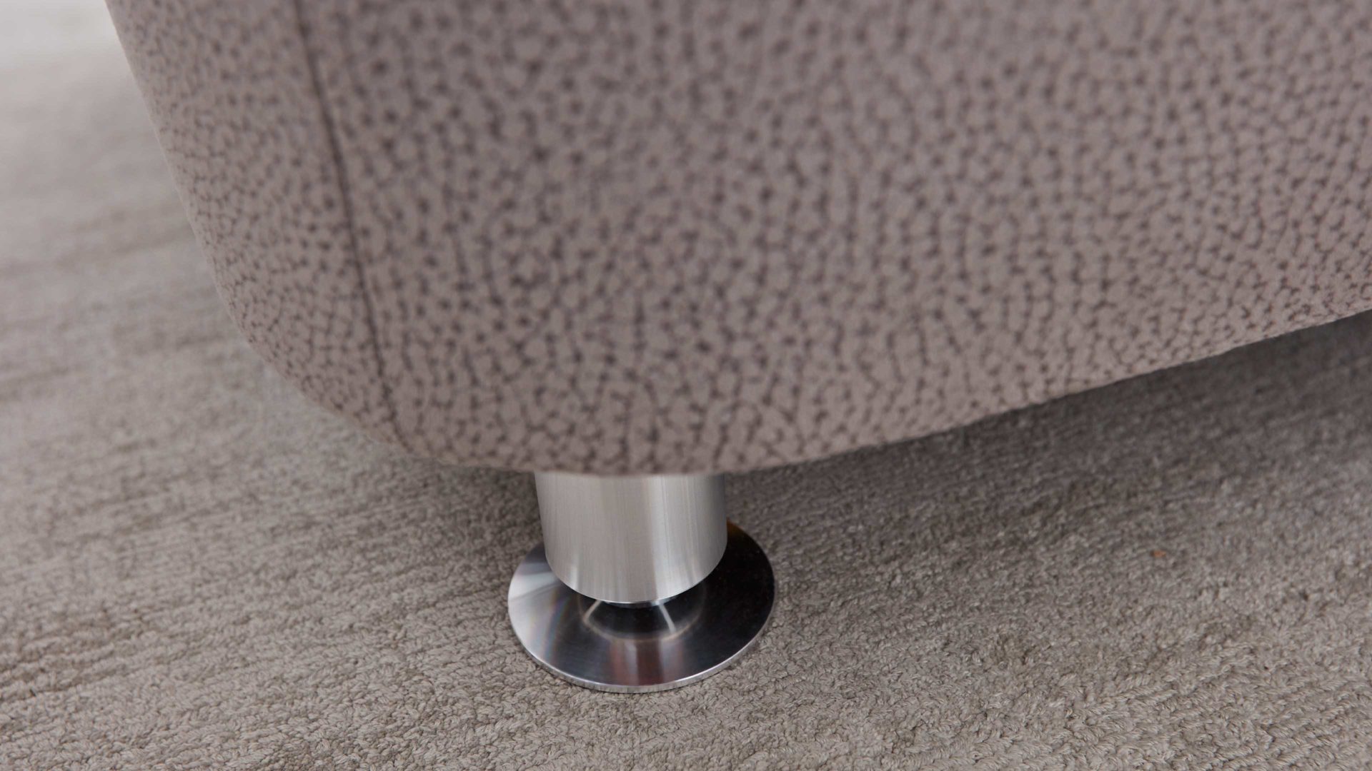 Ecksofa modulmaster aus Stoff in Hellgrau Modulmaster MM-ZE1059 Ecksofa in U-Form für geschmackvolles Wohnen alufarbene Mikrofaser Holiday & matte Metallfüße - Stellmaß ca. 240 x 330 cm