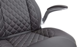 Chefsessel Duo collection aus Stoff in Anthrazit Chefsessel Moritz als bequemer Drehstuhl anthrazitfarbenes Kunstleder & silberfarbenes Drehkreuz