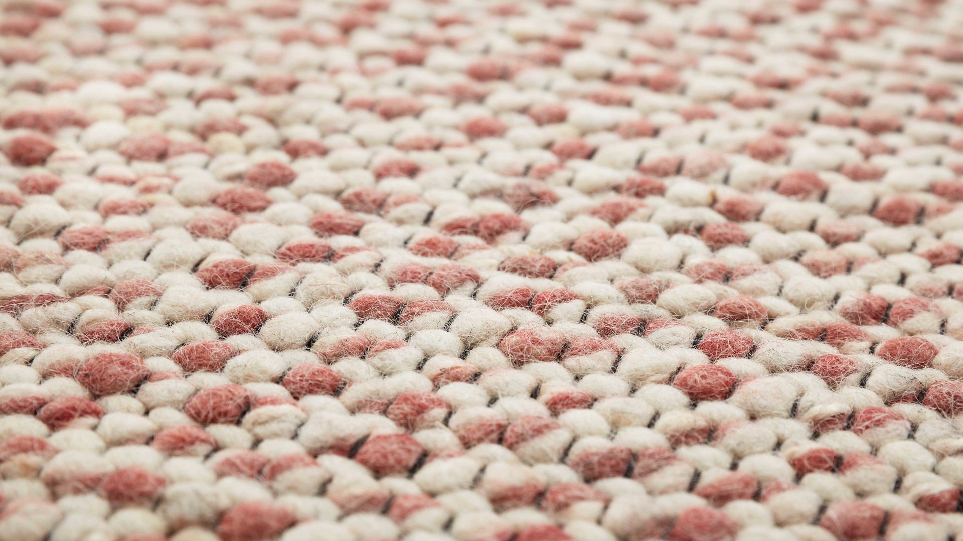 Handwebteppich Interliving aus Naturfaser in Pastell Interliving Teppich Serie B-8001 Rosè – ca. 65 x 130 cm