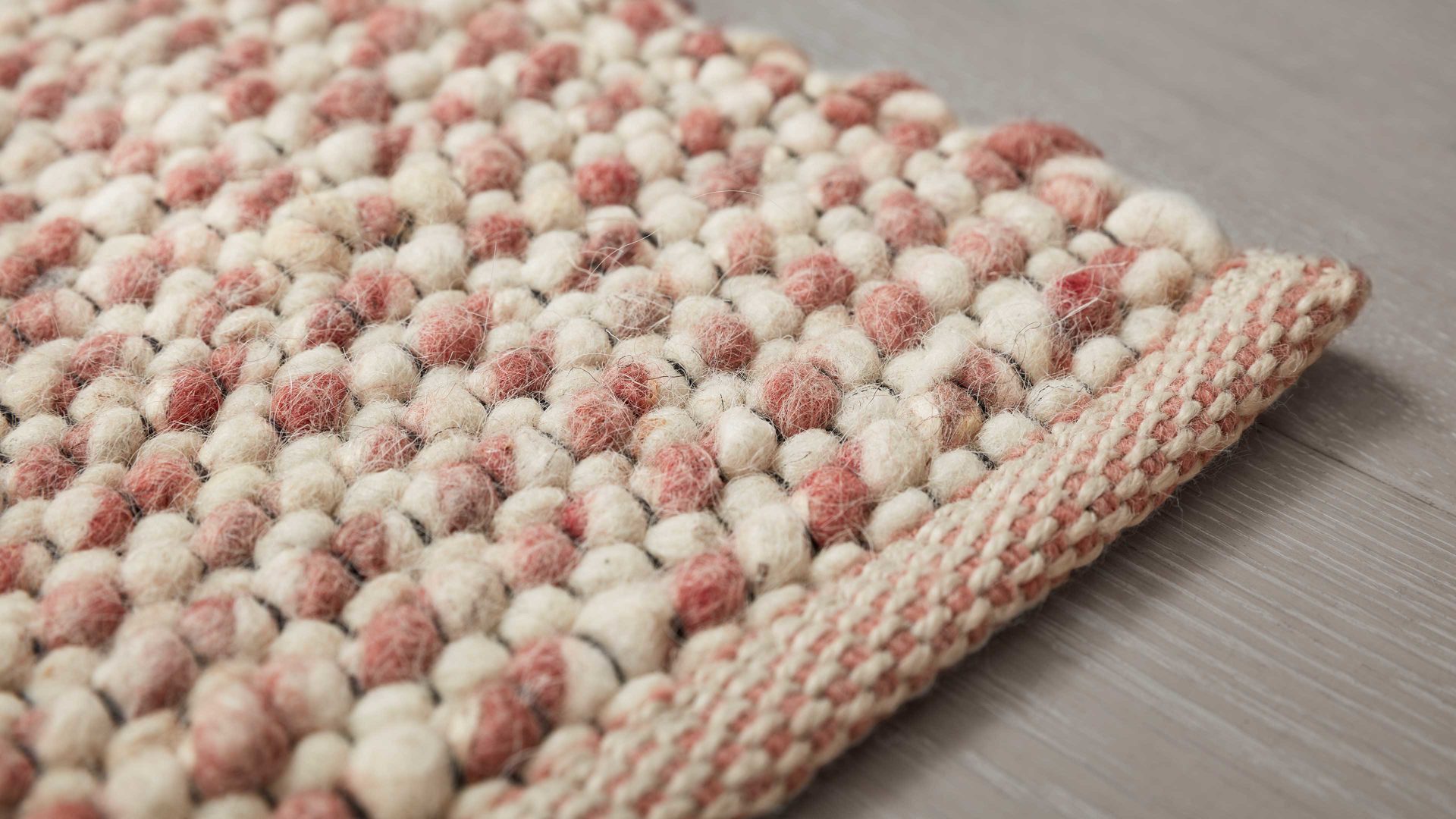 Handwebteppich Interliving aus Naturfaser in Pastell Interliving Teppich Serie B-8001 Rosè – ca. 200 x 240 cm