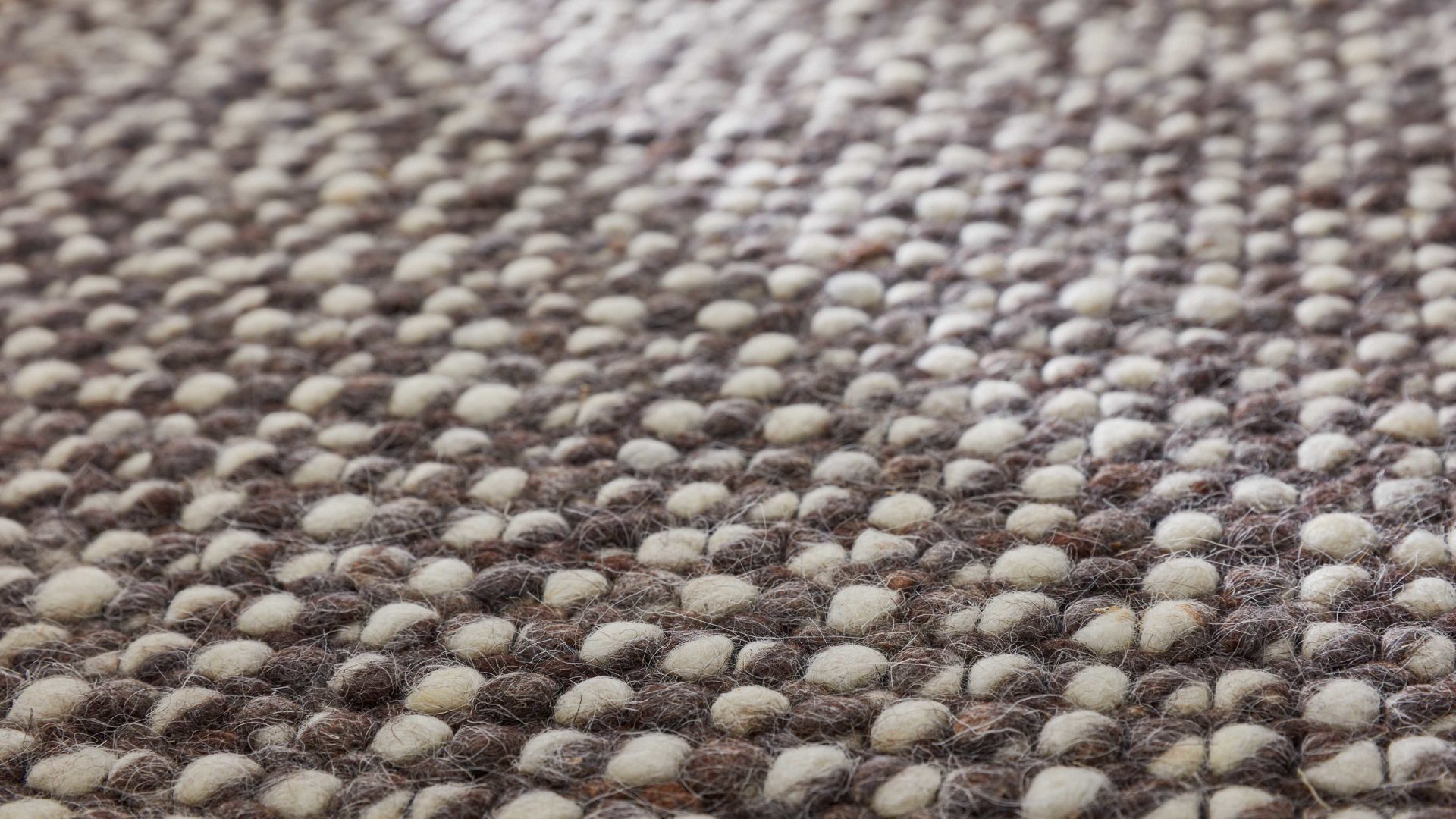 Handwebteppich Interliving aus Naturfaser in Braun Interliving Teppich Serie B-8001 perlfarbene Schurwolle – ca. 140 x 190 cm