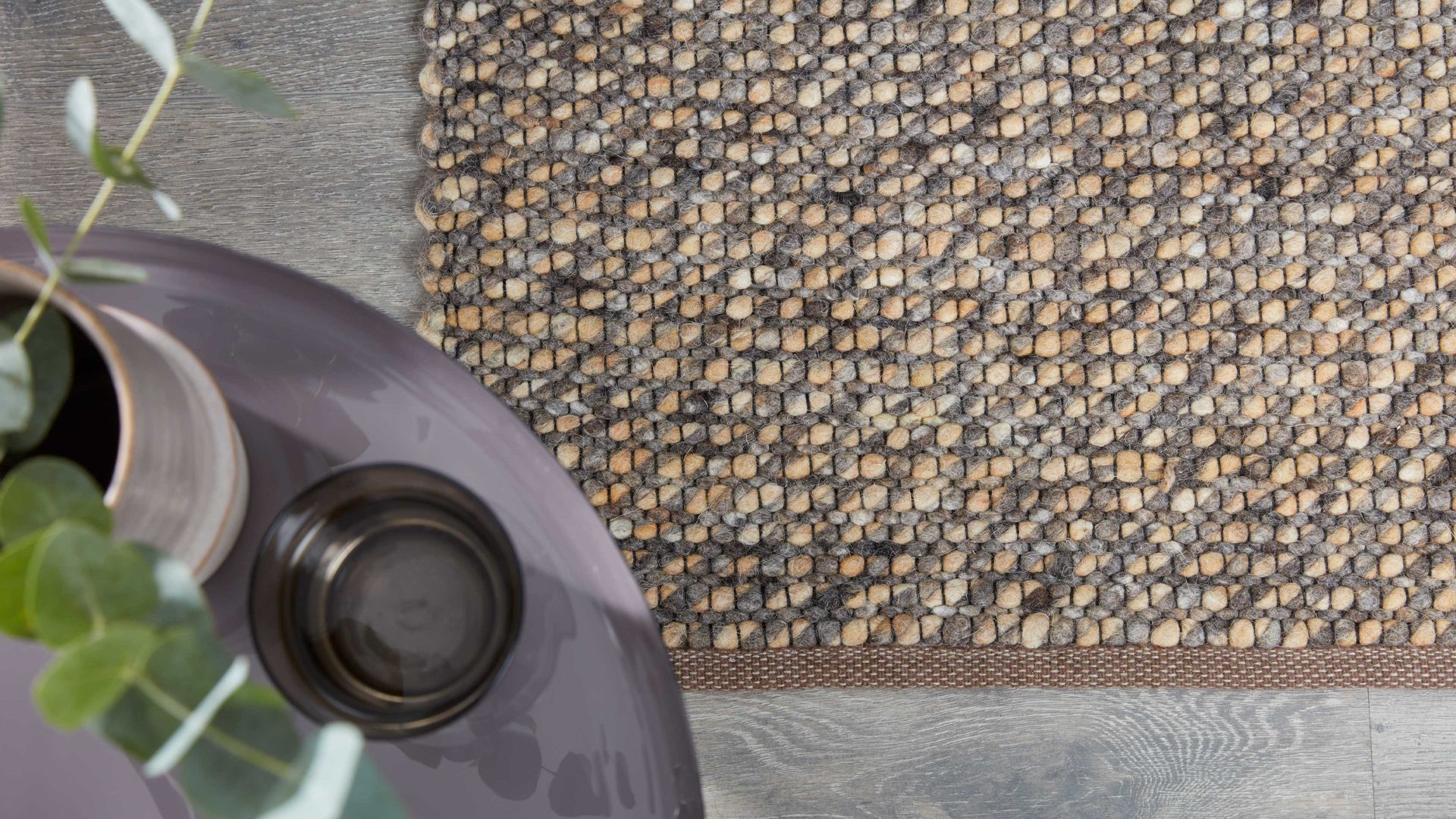 Handwebteppich Interliving aus Naturfaser in Hellbraun Interliving Teppich Serie B-8001 Sahara – ca. 250 x 340 cm