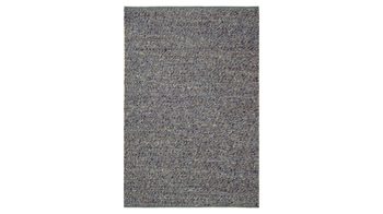 Handwebteppich Interliving aus Naturfaser in Dunkelblau Interliving Teppich Serie B-8001 oceanfarbene Schurwolle – ca. 65 x 130 cm