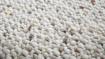 Handwebteppich Interliving aus Naturfaser in Beige Interliving Teppich Serie B-8001 sandfarbene Schurwolle – ca. 170 x 240 cm