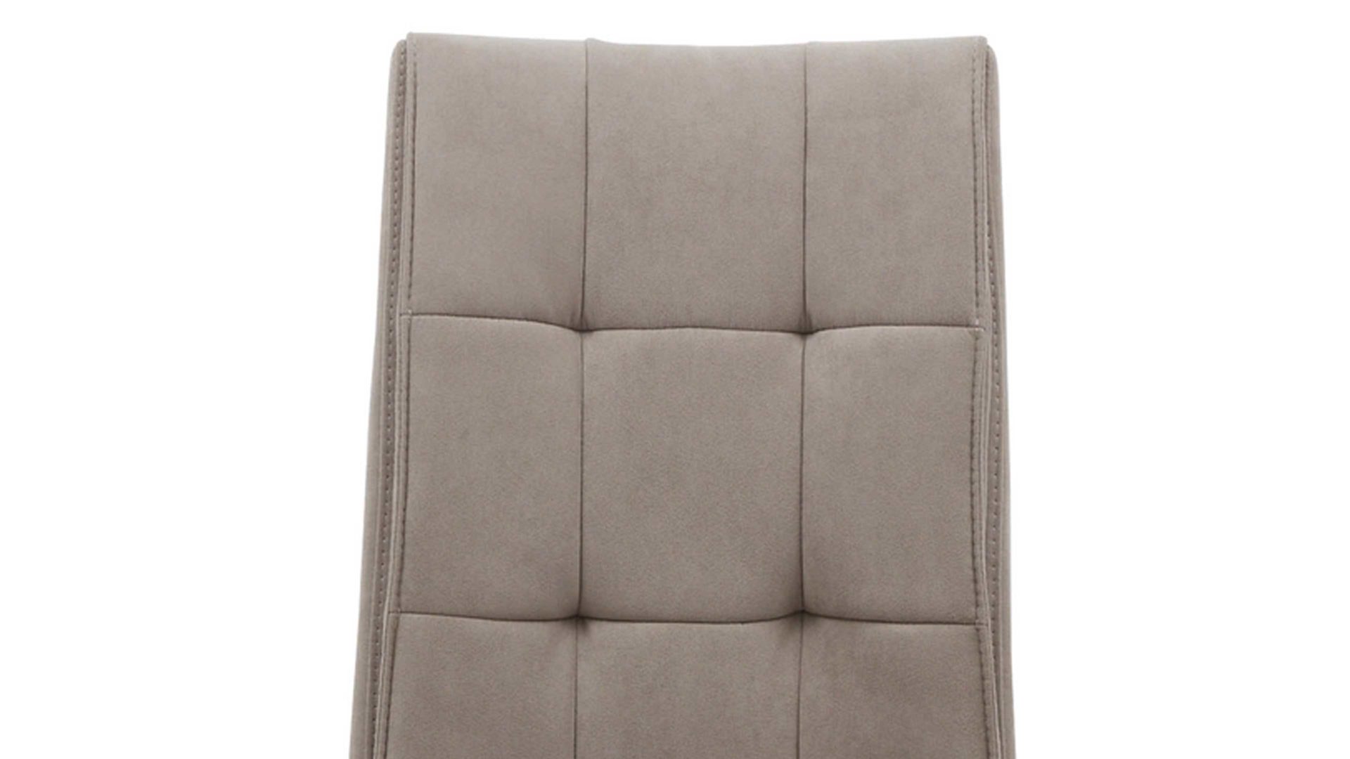 Schwingstuhl Interliving aus Stoff in Grau Interliving Esszimmer Serie 5104 – Schwingstuhl graue Mikrofaser Dove & Edelstahlgestell