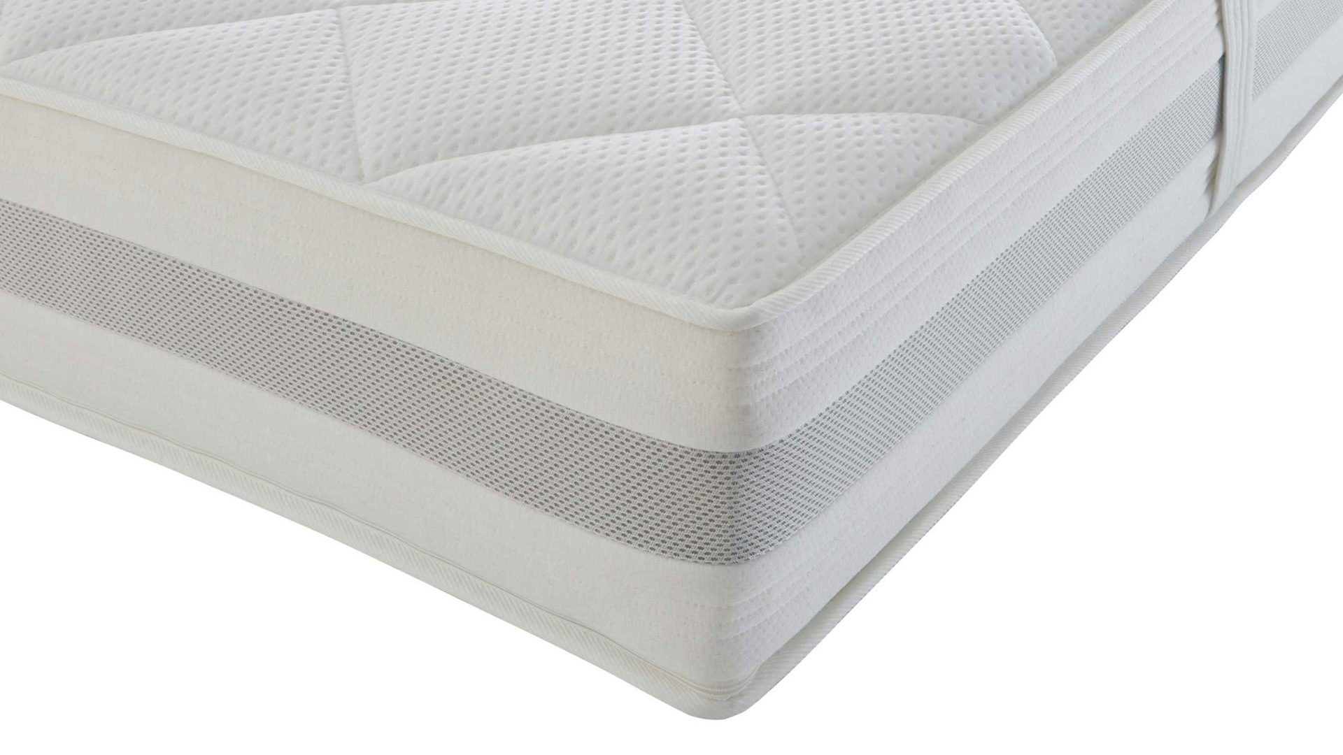 Kaltschaummatratze Interliving aus Stoff in Weiß Interliving Matratze Medikontur 1914 Kaltschaum, H4 – Liegefläche ca. 80 x 200 cm