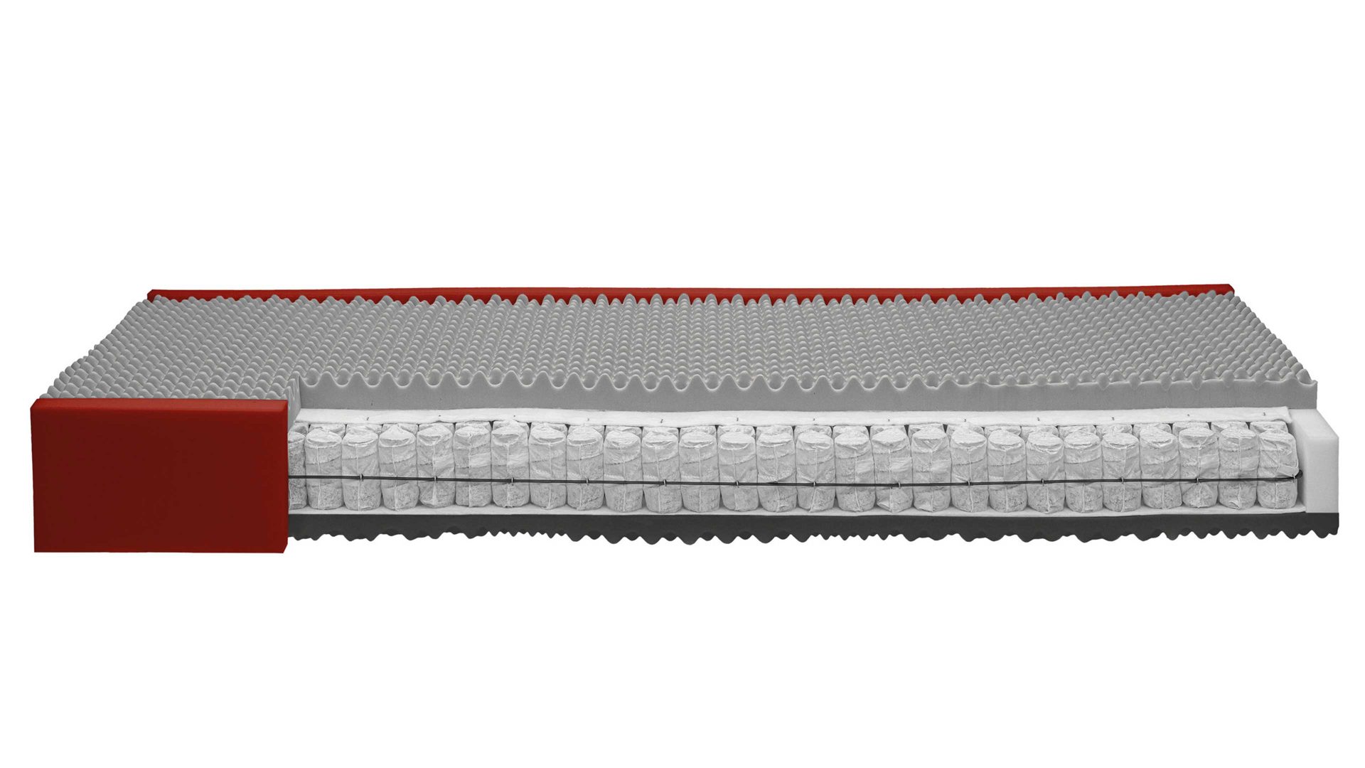 Federkernmatratze Interliving aus Stoff in Weiß Interliving Matratze Medikontur 1915 Taschenfederkern, H3 – Liegefläche ca. 80 x 190 cm