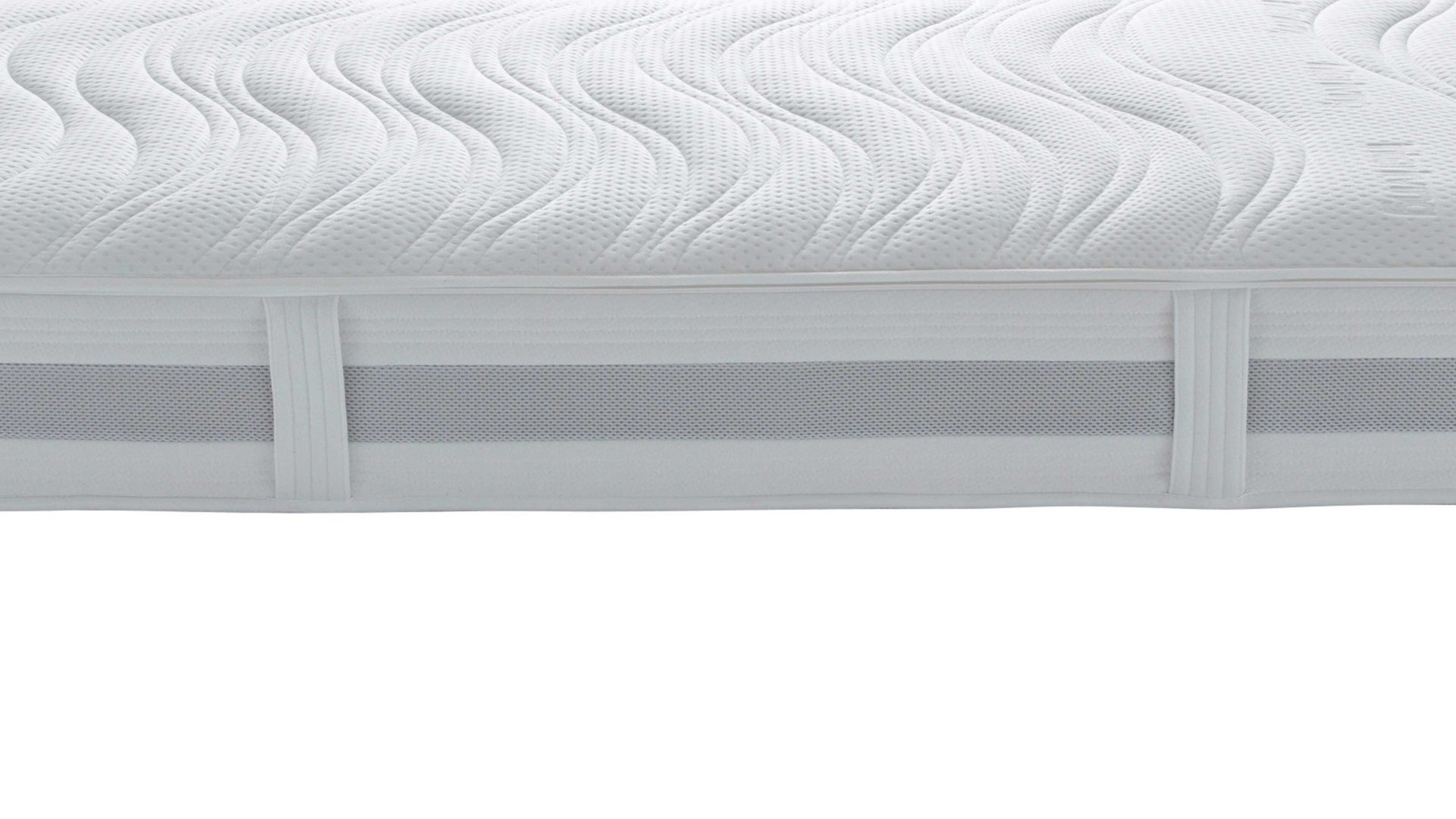 Federkernmatratze Interliving aus Stoff in Weiß Interliving Matratze Medikontur 1913 Taschenfederkern, H3 – Liegefläche ca. 90 x 200 cm