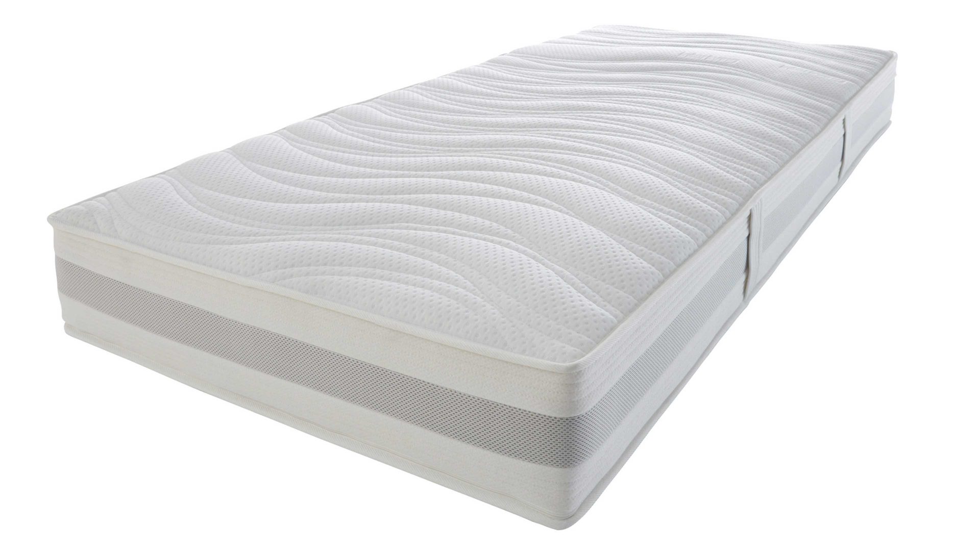 Federkernmatratze Interliving aus Stoff in Weiß Interliving Matratze Medikontur 1913 Taschenfederkern, H3 – Liegefläche ca. 100 x 200 cm