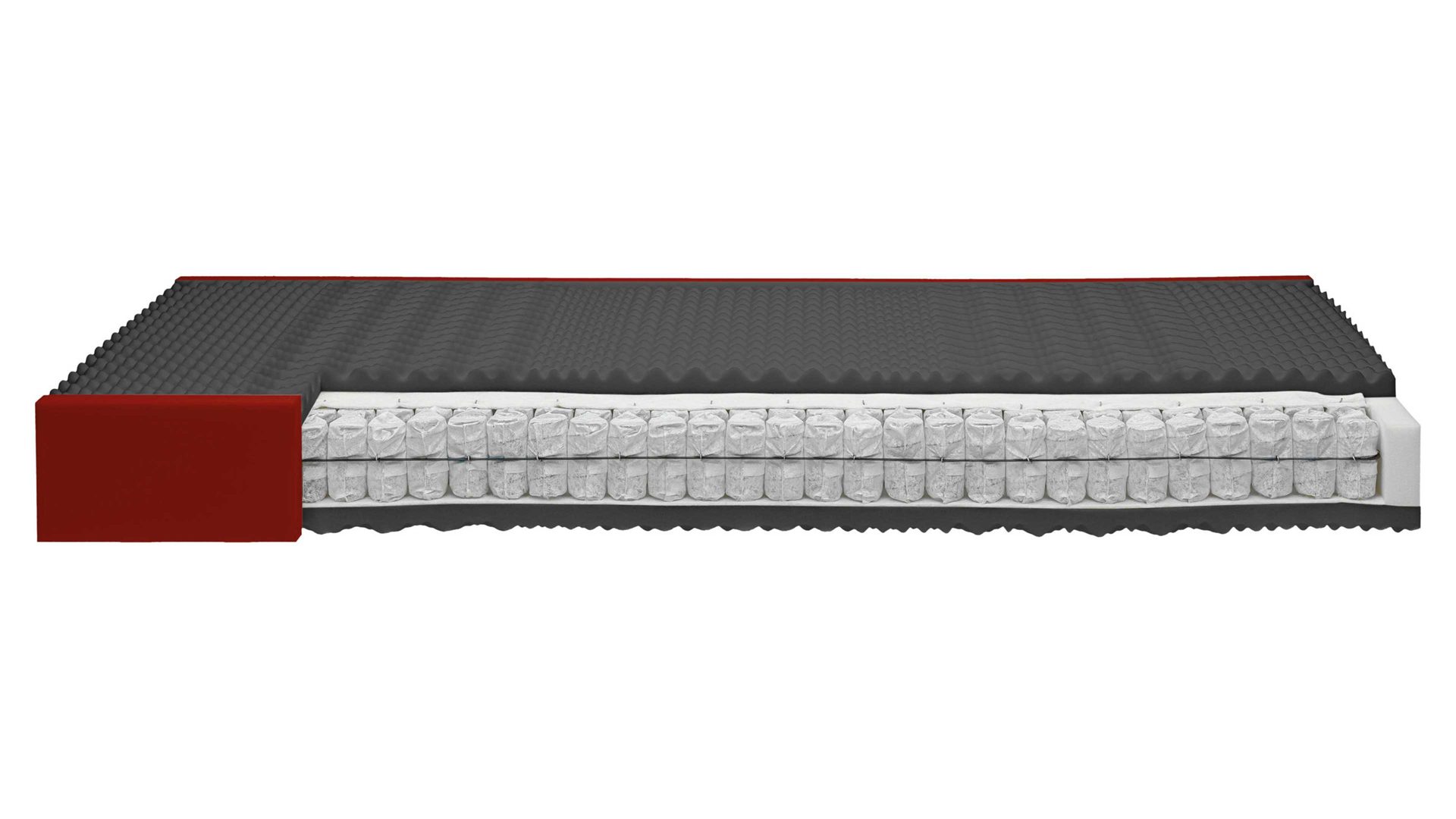 Federkernmatratze Interliving aus Stoff in Weiß Interliving Matratze Medikontur 1911 Taschenfederkern, H3 – Liegefläche ca. 90 x 200 cm